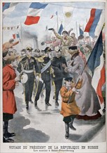The President of the Republic of France visiting St Petersburg, Russia, 1902. Artist: Unknown