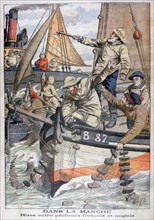 Dispute between French and English fishermen in the Channel, 1904. Artist: Unknown