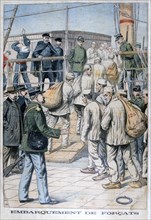 Embarkation of convicts for French Guiana, 1904. Artist: Unknown