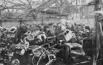 Ruins of the Renault Factory, Boulogne-Billancourt, Paris, c1942. Artist: Unknown
