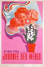 'Mother's Day, 21st May 1944', Vichy French poster, 1944. Artist: Phili