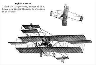 Curtiss Biplane, 20th century. Artist: Unknown