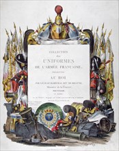 Frontispiece of Collection des Uniformes de L'Armee Francaise presentee au Roi, 1823.  Artist: Charles Etienne Pierre Motte
