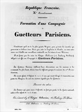 Guetteurs Parisiens, from French Political posters of the Paris Commune,  May 1871. Artist: Unknown