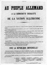 Au Peuple Allemand, from French Political posters of the Paris Commune,  May 1871. Artist: Unknown