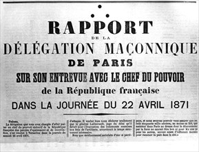 Rapport de la Delagation Maconnique, from French Political posters of the Paris Commune Artist: Unknown