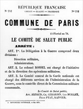 Commune de Paris, from French Political posters of the Paris Commune,  May 1871. Artist: Unknown