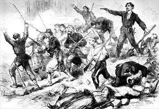 The last battle of the Communards May 1871, Paris Commune. Artist: Unknown