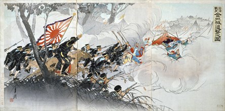 Sino-Japanese war, 19th Century. Japanese print. Private collection Artist: Unknown