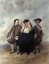 'The Judge and the Litigants', 1866.  Artist: Henry Bonaventure Monnier