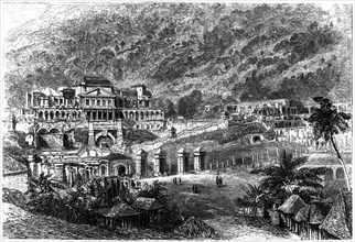 Palace of Sans Souci, Milot, Haiti, 1873.  Artist: Millot