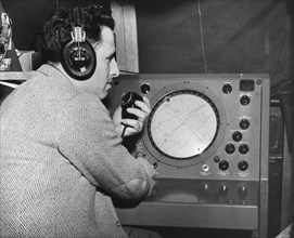 Radar operator, Marshall Plan, 1947-1951. Artist: Unknown