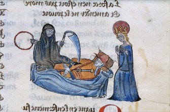 Death and dying, 14th century. Artist: Unknown