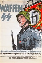Recruitment poster for the Waffen SS, c1940-c1944. Artist: Unknown