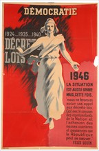 French pro-democracy poster, 1946. Artist: Havas