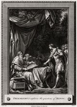 'Telemachus explains the questions of Minos', 1776. Artist: W Walker