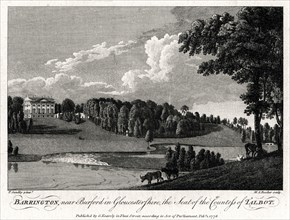'Barrington, near Burford in Gloucestershire, the Seat of the Countess of Talbot', 1776. Artist: Michael Angelo Rooker