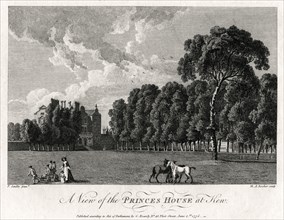 'A View of the Princes House at Kew', 1776. Artist: Michael Angelo Rooker