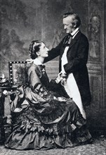Richard and Cosima Wagner, late 19th century. Artist: Unknown