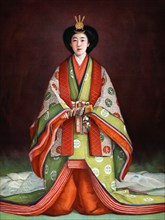 Empress Nagako of Japan in her coronation garments, c1924. Artist: Unknown