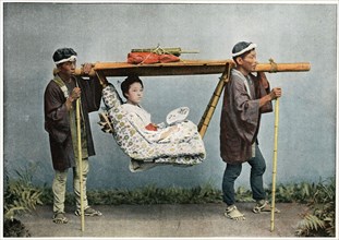 'La Kago, Transport of Japan', c1890. Artist: Charles Gillot