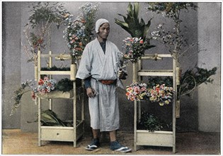 'Flower Merchant in Japan', c1890. Artist: Charles Gillot