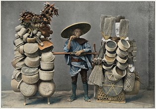 'A Basket Making Merchant', c1890. Artist: Unknown