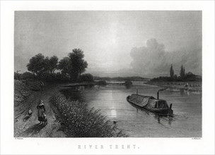The River Trent, England, 1883.Artist: A Willmore