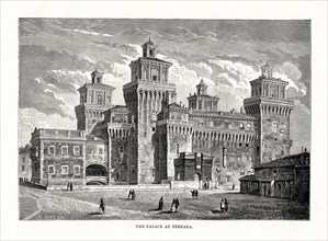 Castello Estense, Ferrara, Italy, 1879. Artist: Unknown