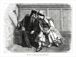 'The Confession', Mount Athos, northern Greece, 1886. Artist: Unknown