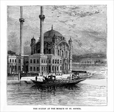 'The Sultan at the Mosque of St Sophia', Constantinople, Turkey, 19th century. Artist: Unknown