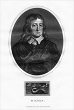 John Milton, English poet, (1815). Artist: Henry Cooke