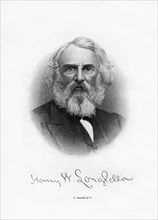 Henry Wadsworth Longfellow, American poet and teacher, late 19th century. Artist: Unknown