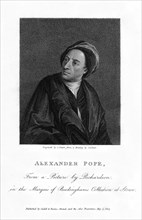 Alexander Pope, English poet, (1807).Artist: C Picart