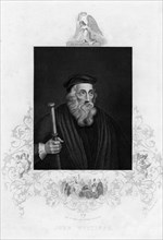 John Wycliffe, English theologian, 19th century. Artist: J Rogers