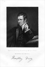 Sir Humphry Davy, 1st Baronet, Cornish chemist and physicist, 19th century.Artist: J Jenkins