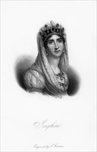 Joséphine de Beauharnais, first wife of Napoléon Bonaparte, and Empress of France, 19th century.Artist: Freeman