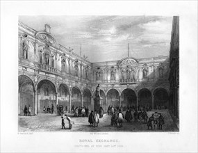 The Royal Exchange, London, 19th century.Artist: J Woods