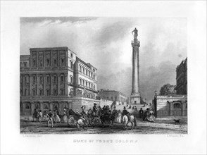 The Duke of York's Column, London, 19th century.Artist: J Woods
