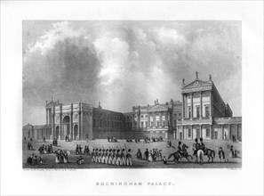 Buckingham Palace, London, 19th century.Artist: J Woods