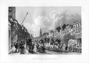 High Street, Whitechapel, London, 19th century.Artist: T Cox
