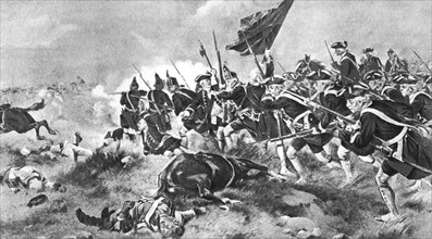The Battle of Dettingen, 16 June 1743, (1910). Artist: Unknown