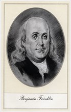 Benjamin Franklin, political figure and statesmen of the United States, (early 20th century). Artist: Gordon Ross