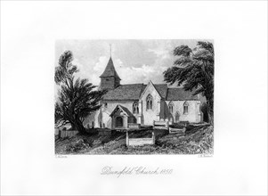 Dunsfold Church, Surrey, 1850. Artist: J H Kernot