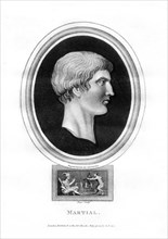 Marcus Valerius Martialis, Roman poet, (1814).Artist: Page