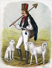 'Hungarian Man with Dogs', 1809.Artist: W Dickes