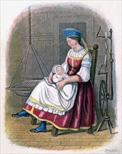'Russian Woman with Baby', 1809.Artist: W Dickes