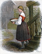 'Norwegian Farm Girl', 1809.Artist: W Dickes