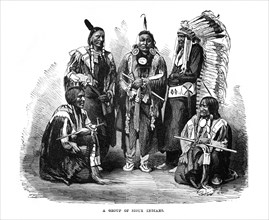 'A Group of Sioux Indians', 1872. Artist: Unknown