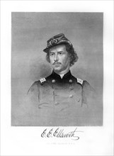 Colonel Ephraim Elmer Ellsworth, American soldier, (1872). Artist: Unknown